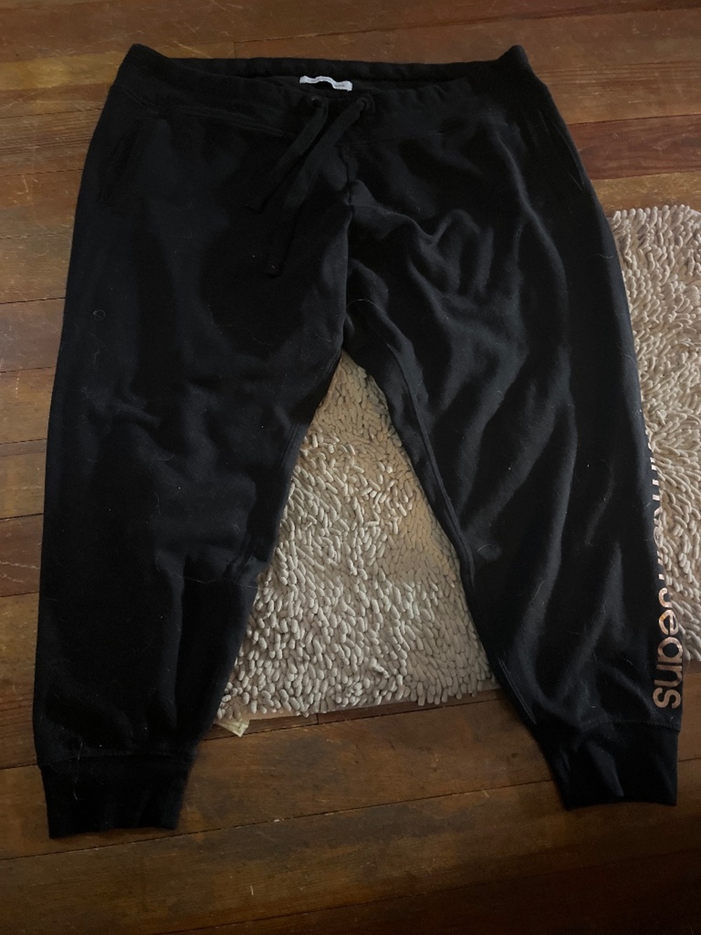 black Calvin Klein logo jogger sweatpants
